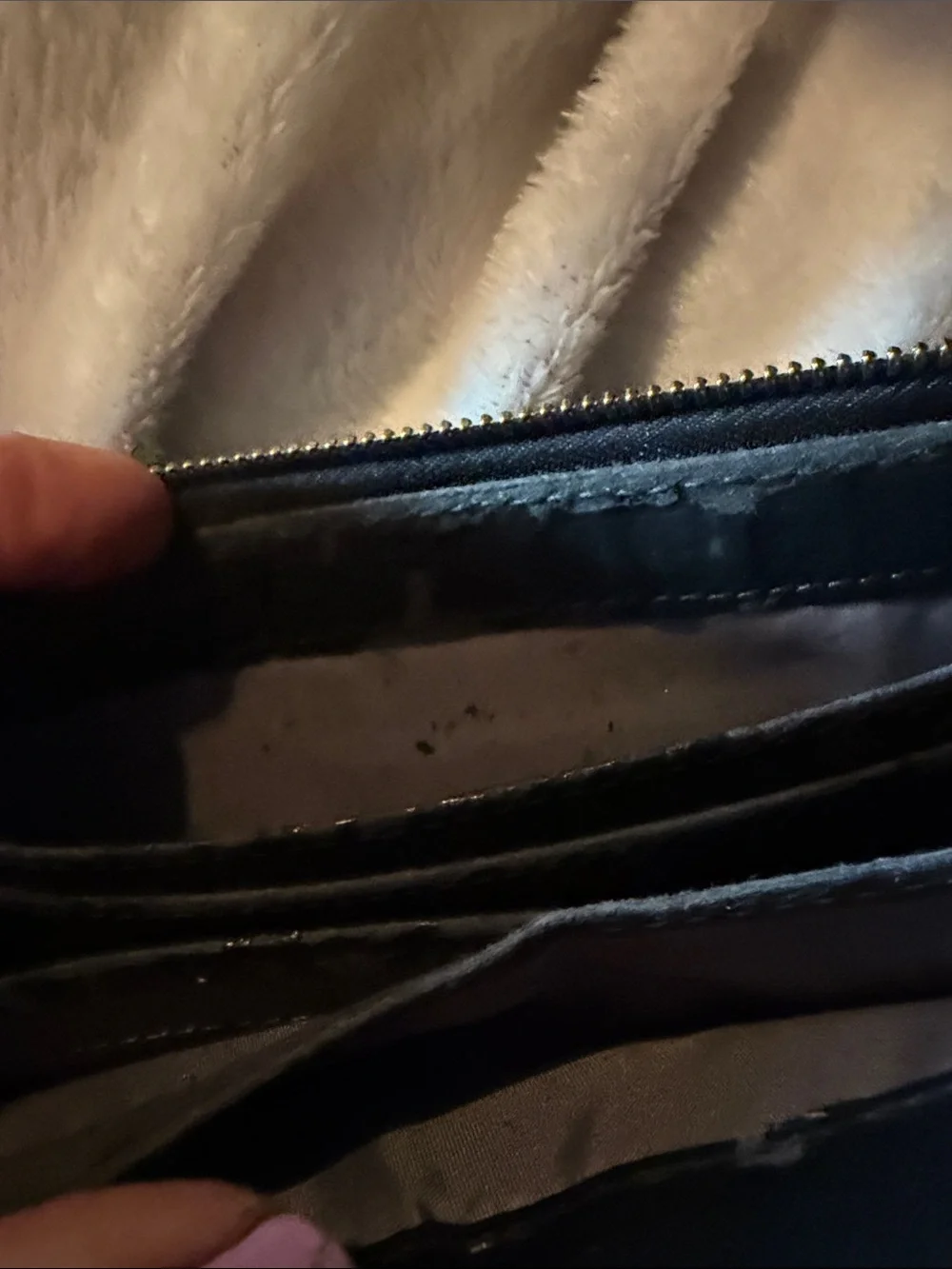 COACH Purple and Black Leopard Print Wristlet
